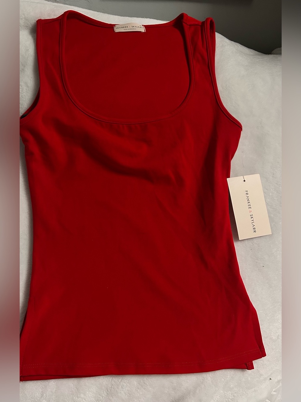 Women's Red Scoop Neck Tank